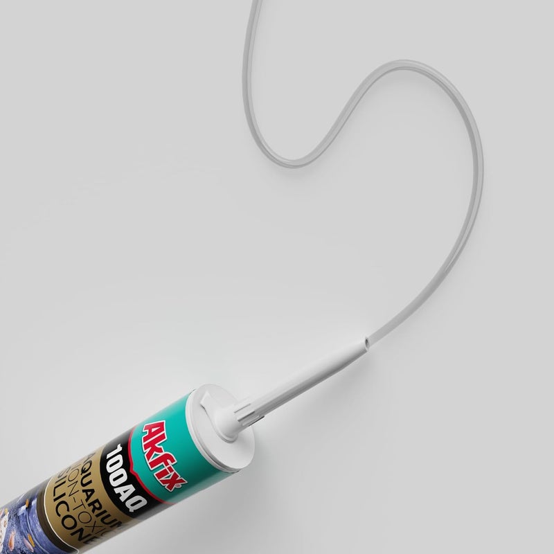 AKFIX 100AQ Aquarium Sealant Clear (2x10.1 fl. oz.) – 100% Waterproof, Fish-Safe, High-Speed Curing and Strong Adhesion, Non-Toxic Glass Adhesive for Aquarium Repair | Clear, 2 Pack - Image 2